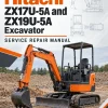 Hitachi ZX17U-5A and ZX19U-5A Excavator Service Repair Manual