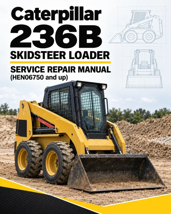 Caterpillar CAT 236B Skidsteer Loader Service Repair Manual (HEN06750 and up)
