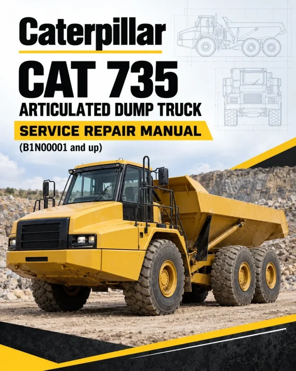 Caterpillar CAT 735 Articulated Dump Truck Service Repair Manual (B1N00001 and up)