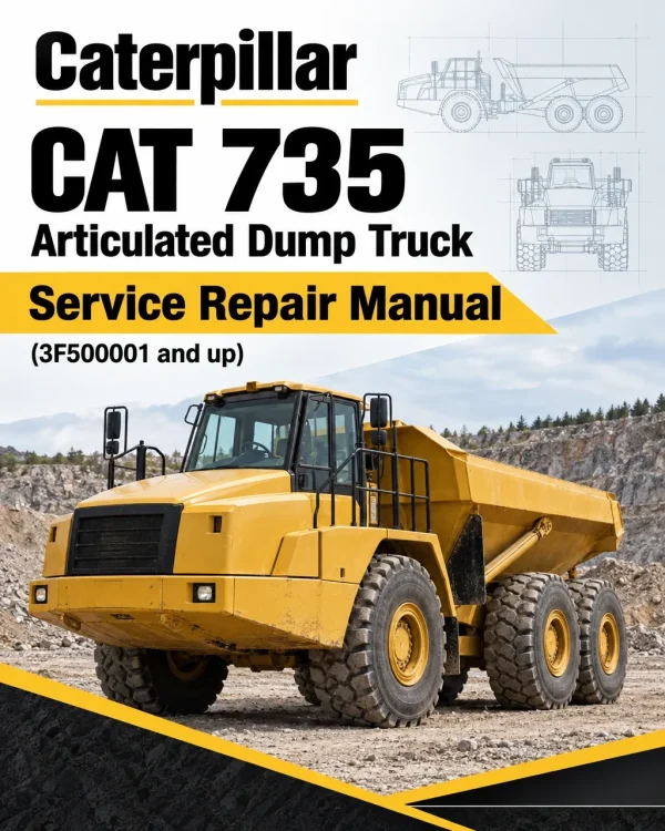 Caterpillar CAT 735 Articulated Dump Truck Service Repair Manual (3F500001 and up)