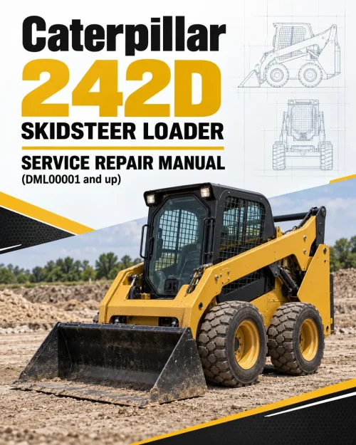Caterpillar CAT 242D Skidsteer Loader Service Repair Manual (DML00001 and up)