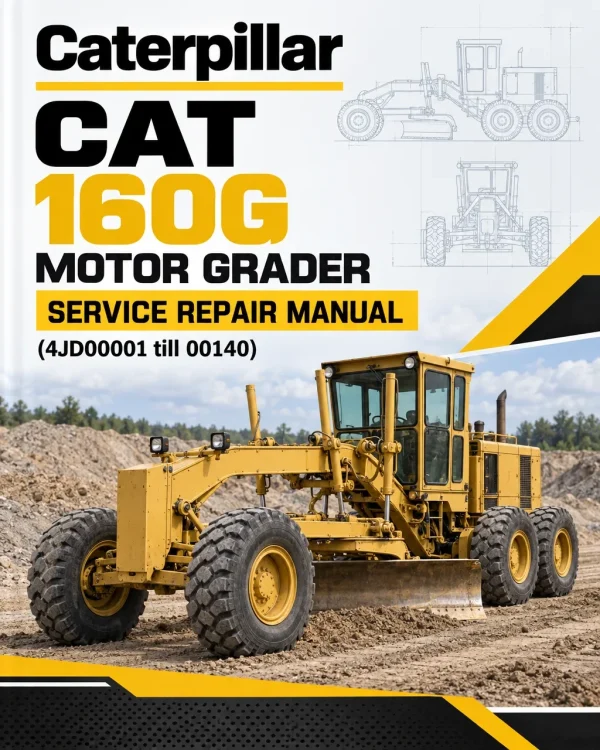 Caterpillar CAT 160G Motor Grader Service Repair Manual (4JD00001 till 00140)