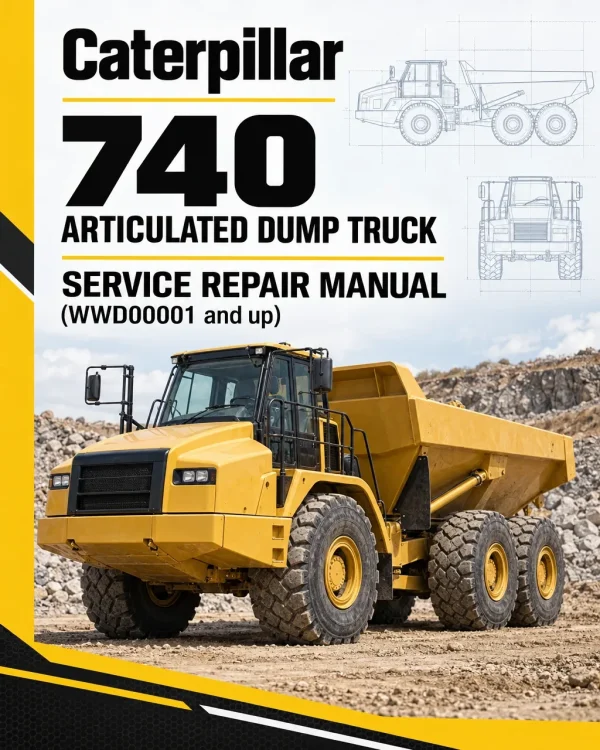 Caterpillar CAT 740 OEM Articulated Dump Truck Service Repair Manual (WWD00001 and up)