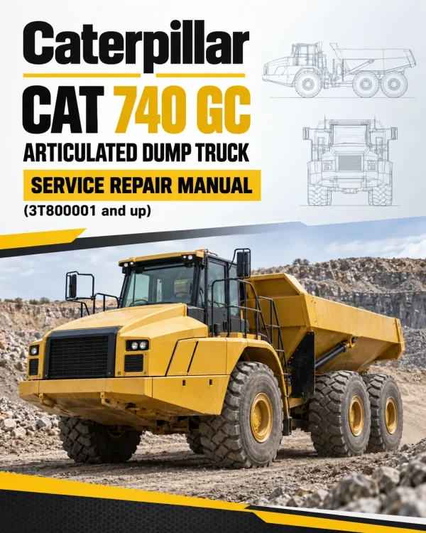 Caterpillar CAT 740 GC Articulated Dump Truck Service Repair Manual (3T800001 and up)