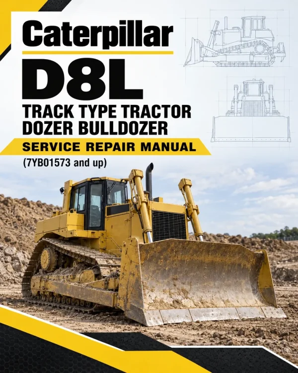 Caterpillar CAT D8L Track Type Tractor Dozer Bulldozer Service Repair Manual (7YB01573 and up)