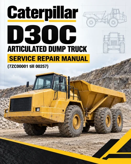 Caterpillar CAT D30C Articulated Dump Truck Service Repair Manual (7ZC00001 till 00257)
