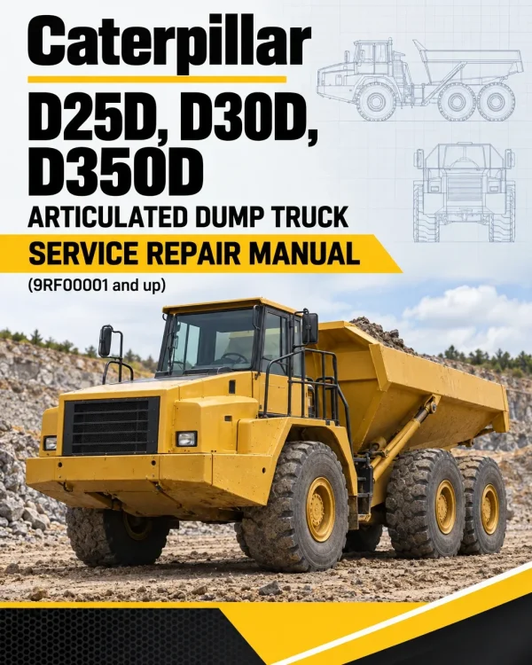 Caterpillar CAT D25D, D30D, D350D Articulated Dump Truck Service Repair Manual (9RF00001 and up)