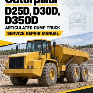 Caterpillar CAT D25D, D30D, D350D Articulated Dump Truck Service Repair Manual (1HK00001 till 00673)