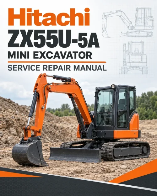 Hitachi ZX55U-5A Mini Excavator Service Repair Manual