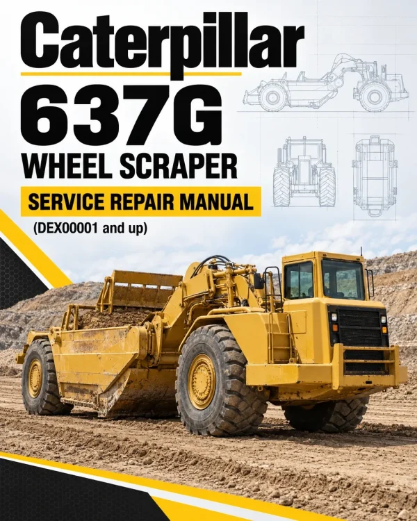 Caterpillar CAT 637G Wheel Scraper Service Repair Manual (DEX00001 and up)