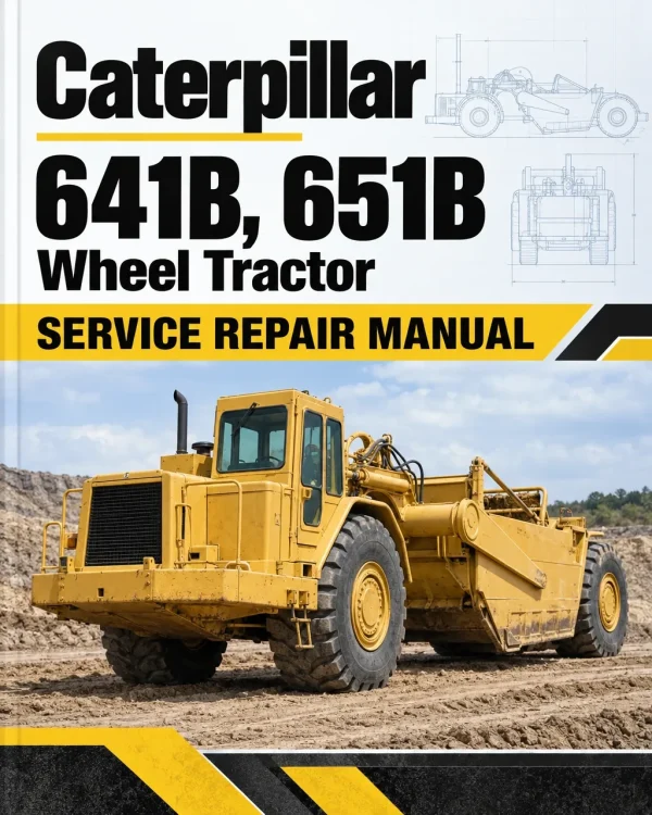 Caterpillar CAT 641B, 651B Wheel Tractor Service Repair Manual (65K00985 and up)