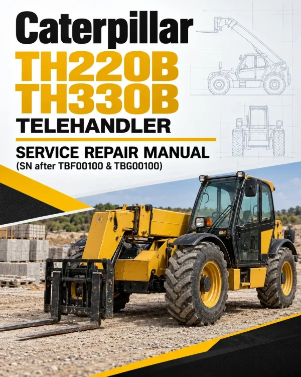 Caterpillar CAT TH220B, TH330B Telehandler Service Repair Manual (SN after TBF00100 & TBG00100) Caterpillar CAT TH220B, TH330B Telehandler Service Repair Manual (SN after TBF00100 & TBG00100)
