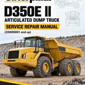 Caterpillar CAT D350E II Articulated Dump Truck Service Repair Manual (2XW00001 and up)