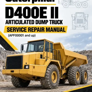 Caterpillar CAT D400E II Articulated Dump Truck Service Repair Manual (APF00001 and up)