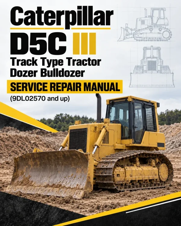 Caterpillar CAT D5C III Track Type Tractor Dozer Bulldozer Service Repair Manual (9DL02570 and up)
