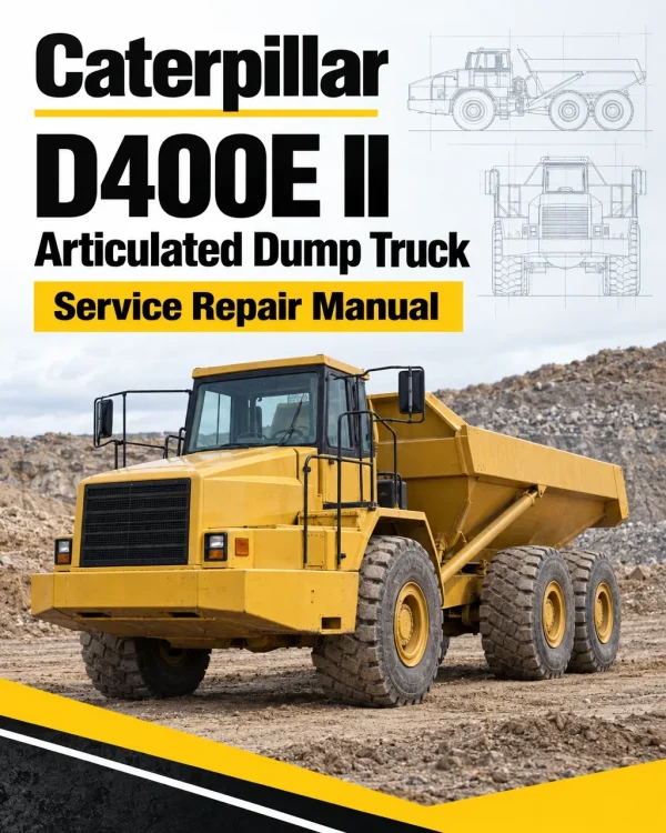 Caterpillar CAT D400E II Articulated Dump Truck Service Repair Manual (8PS00001 and up)