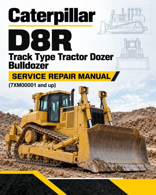 Caterpillar CAT D8R Track Type Tractor Dozer Bulldozer Service Repair Manual (7XM00001 and up)