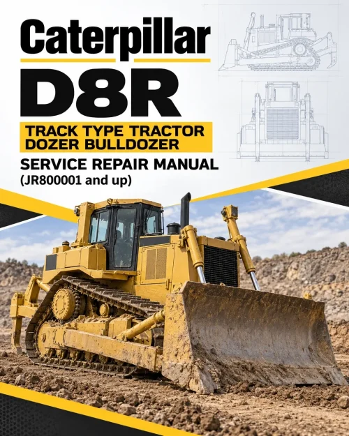Caterpillar CAT D8R Track Type Tractor Dozer Bulldozer Service Repair Manual (JR800001 and up)