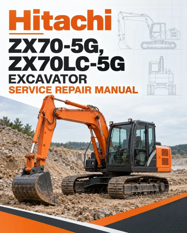 Hitachi ZX70-5G, ZX70LC-5G Excavator Service Repair Manual Hitachi ZX70-5G, ZX70LC-5G Excavator Service Repair Manual