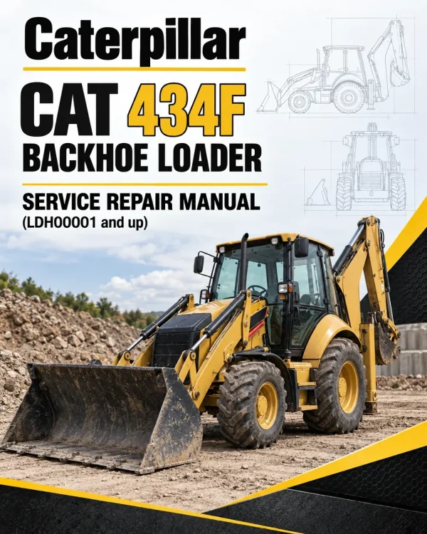 Caterpillar CAT 434F Backhoe Loader Service Repair Manual (LDH00001 and up)
