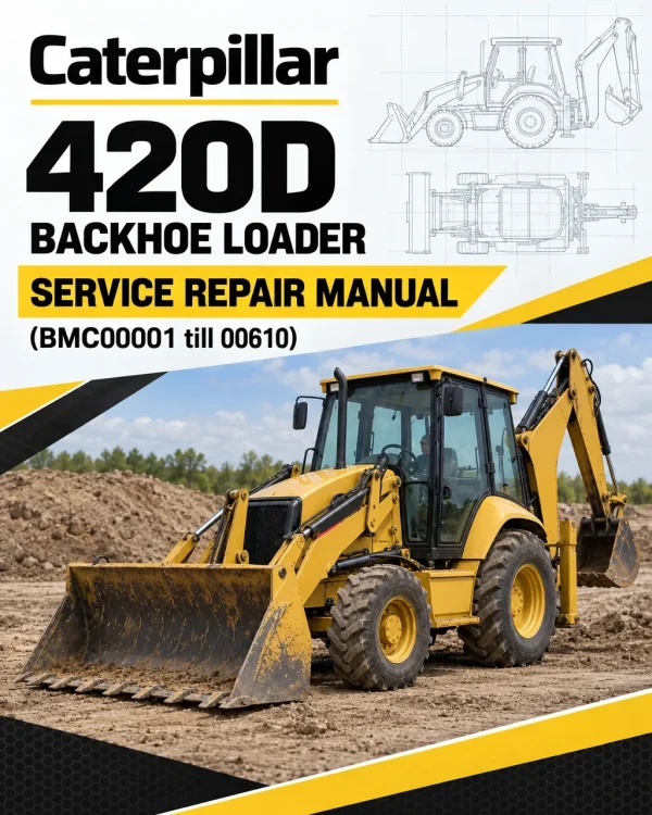 Caterpillar CAT 420D Backhoe Loader Service Repair Manual (BMC00001 till 00610)