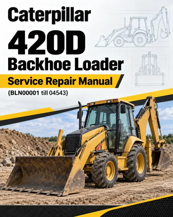 Caterpillar CAT 420D Backhoe Loader Service Repair Manual (BLN00001 till 04543)