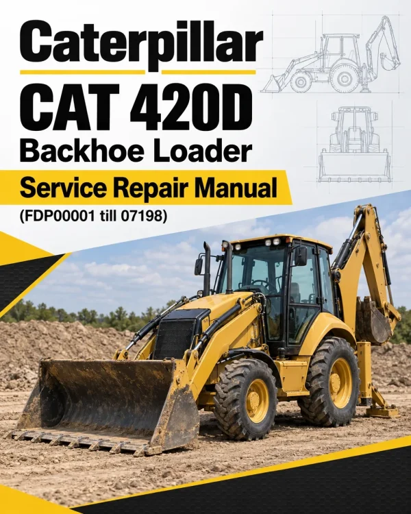 Caterpillar CAT 420D Backhoe Loader Service Repair Manual (FDP00001 till 07198)