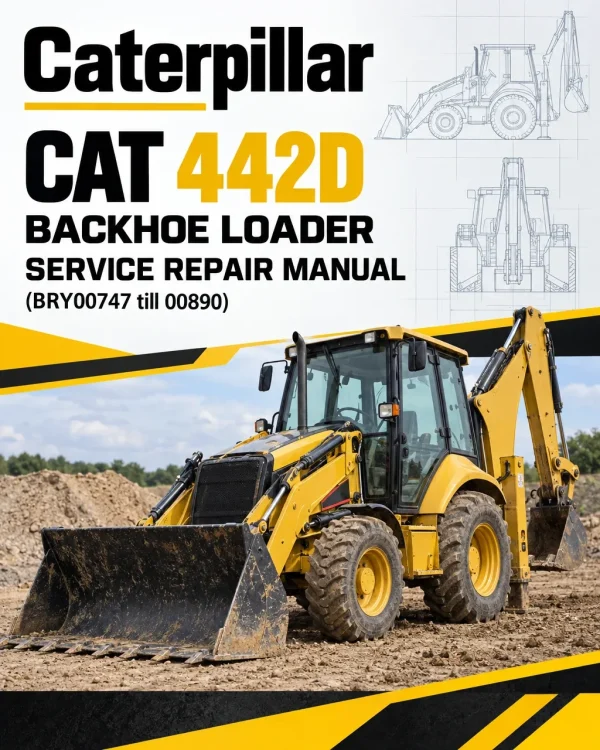 Caterpillar CAT 442D Backhoe Loader Service Repair Manual (BRY00747 till 00890)