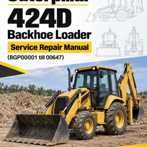 Caterpillar CAT 424D Backhoe Loader Service Repair Manual (BGP00001 till 00647)