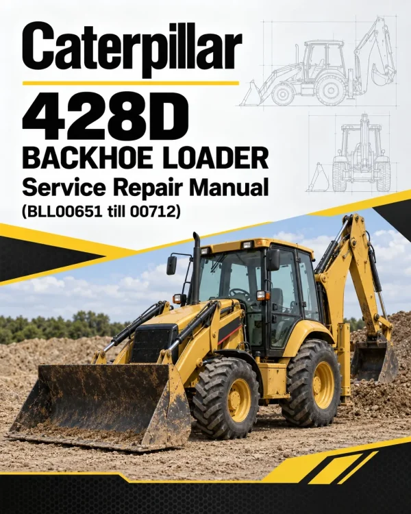 Caterpillar CAT 428D Backhoe Loader Service Repair Manual (BLL00651 till 00712)