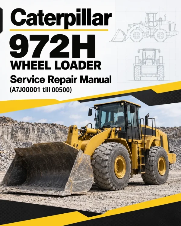 Caterpillar CAT 972H Wheel Loader Service Repair Manual (A7J00001 till 00500)