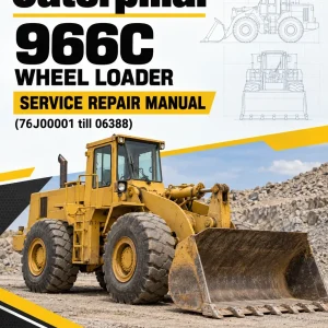 Caterpillar CAT 966C Wheel Loader Service Repair Manual (76J00001 till 06388)