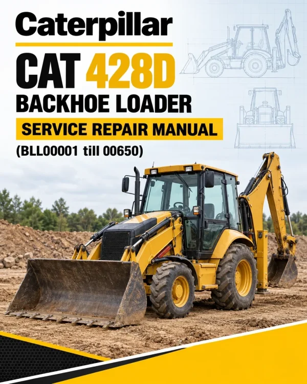 Caterpillar CAT 428D Backhoe Loader Service Repair Manual (BLL00001 till 00650)