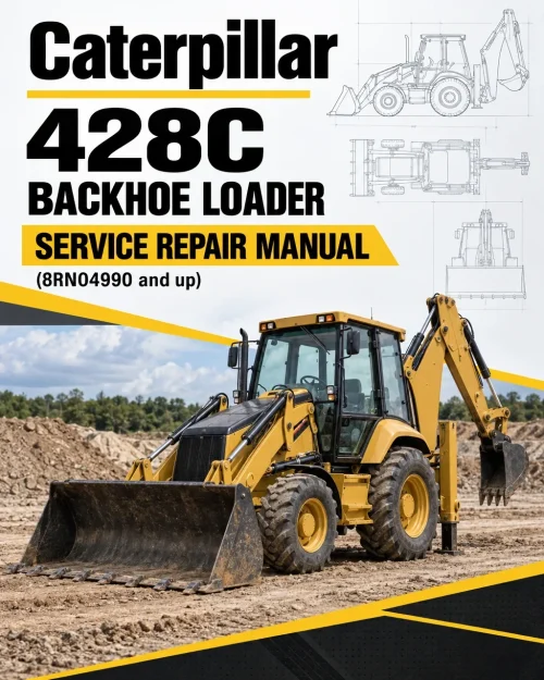 Caterpillar CAT 428C Backhoe Loader Service Repair Manual (8RN04990 and up)
