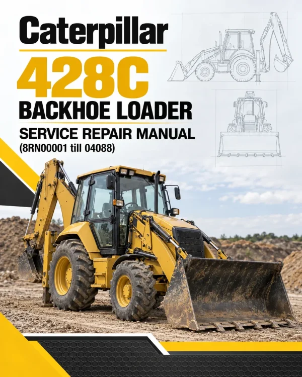 Caterpillar CAT 428C Backhoe Loader Service Repair Manual (8RN00001 till 04088)
