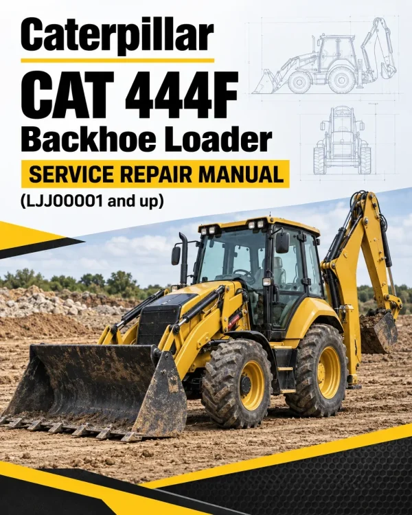 Caterpillar CAT 444F Backhoe Loader Service Repair Manual (LJJ00001 and up)