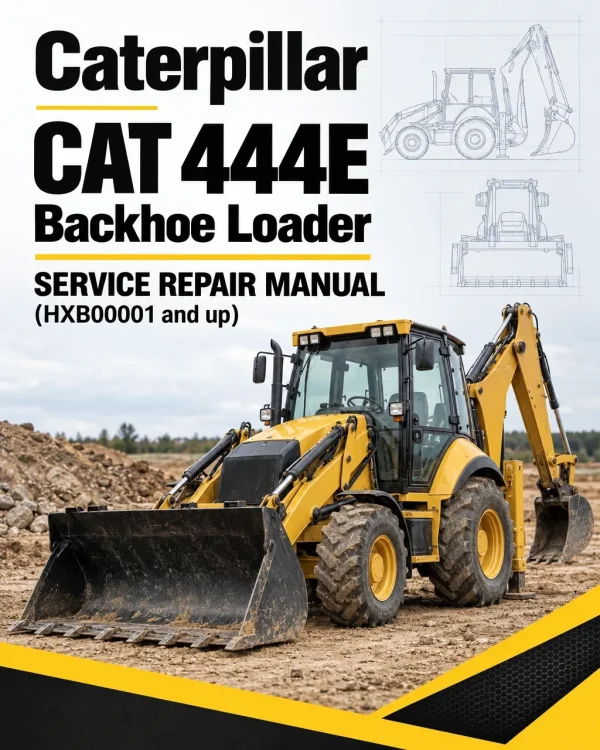 Caterpillar CAT 444E Backhoe Loader Service Repair Manual (HXB00001 and up)