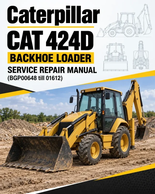 Caterpillar CAT 424D Backhoe Loader Service Repair Manual (BGP00648 till 01612)