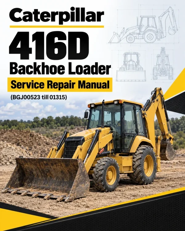 Caterpillar CAT 416D Backhoe Loader Service Repair Manual (BGJ00523 till 01315)