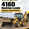 Caterpillar CAT 416D Backhoe Loader Service Repair Manual (BFP05178 till 17198)