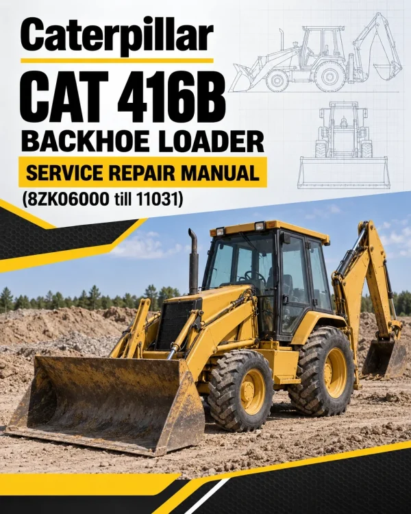 Caterpillar CAT 416B Backhoe Loader Service Repair Manual (8ZK06000 till 11031)