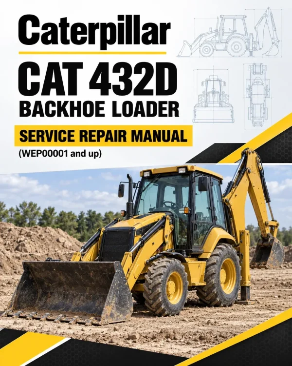 Caterpillar CAT 432D Backhoe Loader Service Repair Manual (WEP00001 and up)