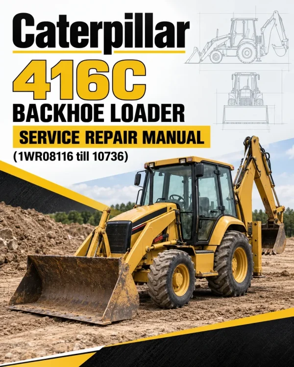 Caterpillar CAT 416C Backhoe Loader Service Repair Manual (1WR08116 till 10736)