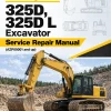Caterpillar CAT 325D, 325D L Excavator Service Repair Manual (AZP00001 and up)