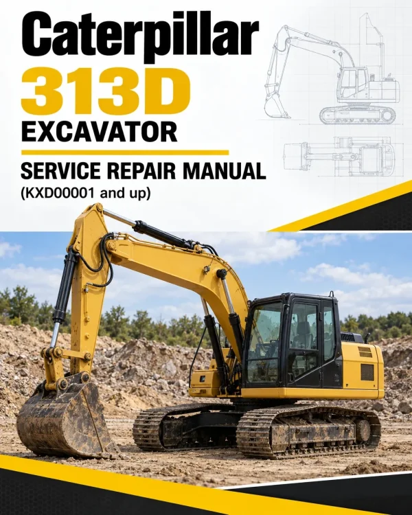 Caterpillar CAT 313D Excavator Service Repair Manual (KXD00001 and up)