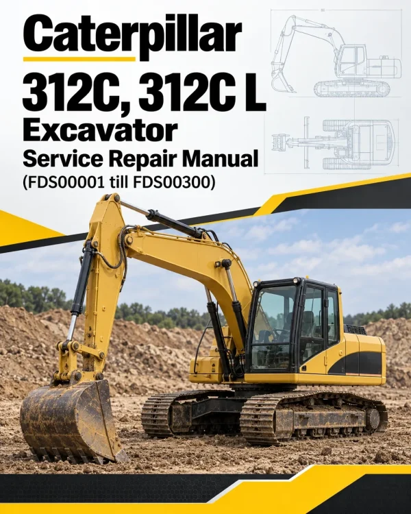 Caterpillar CAT 312C, 312C L Excavator Service Repair Manual (FDS00001 till FDS00300)