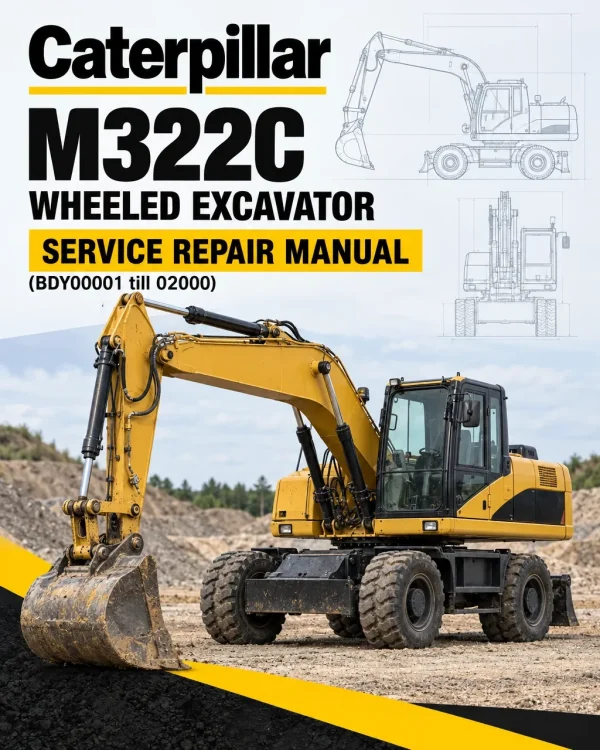 Caterpillar CAT M322C Wheeled Excavator Service Repair Manual (BDY00001 till 02000)