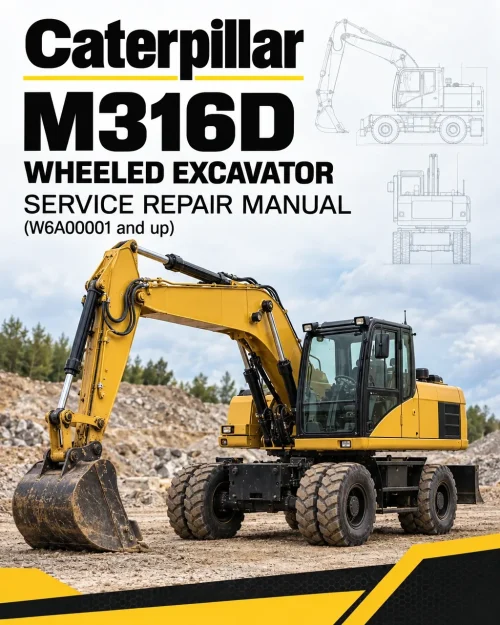 Caterpillar CAT M316D Wheeled Excavator Service Repair Manual (W6A00001 and up)