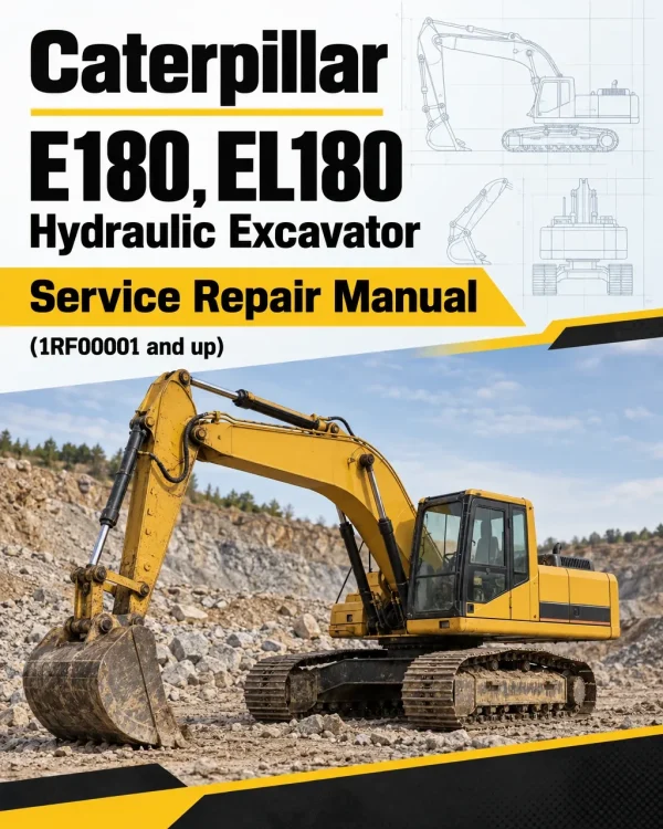 Caterpillar CAT E180, EL180 Hydraulic Excavator Service Repair Manual (1RF00001 and up) Caterpillar CAT E180, EL180 Hydraulic Excavator Service Repair Manual (1RF00001 and up)