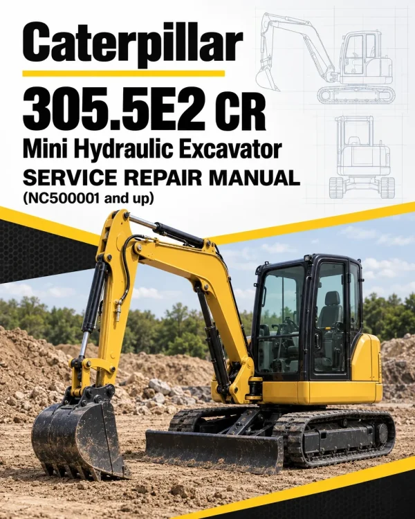 Caterpillar CAT 305.5E2 CR Mini Hydraulic Excavator Service Repair Manual (NC500001 and up)